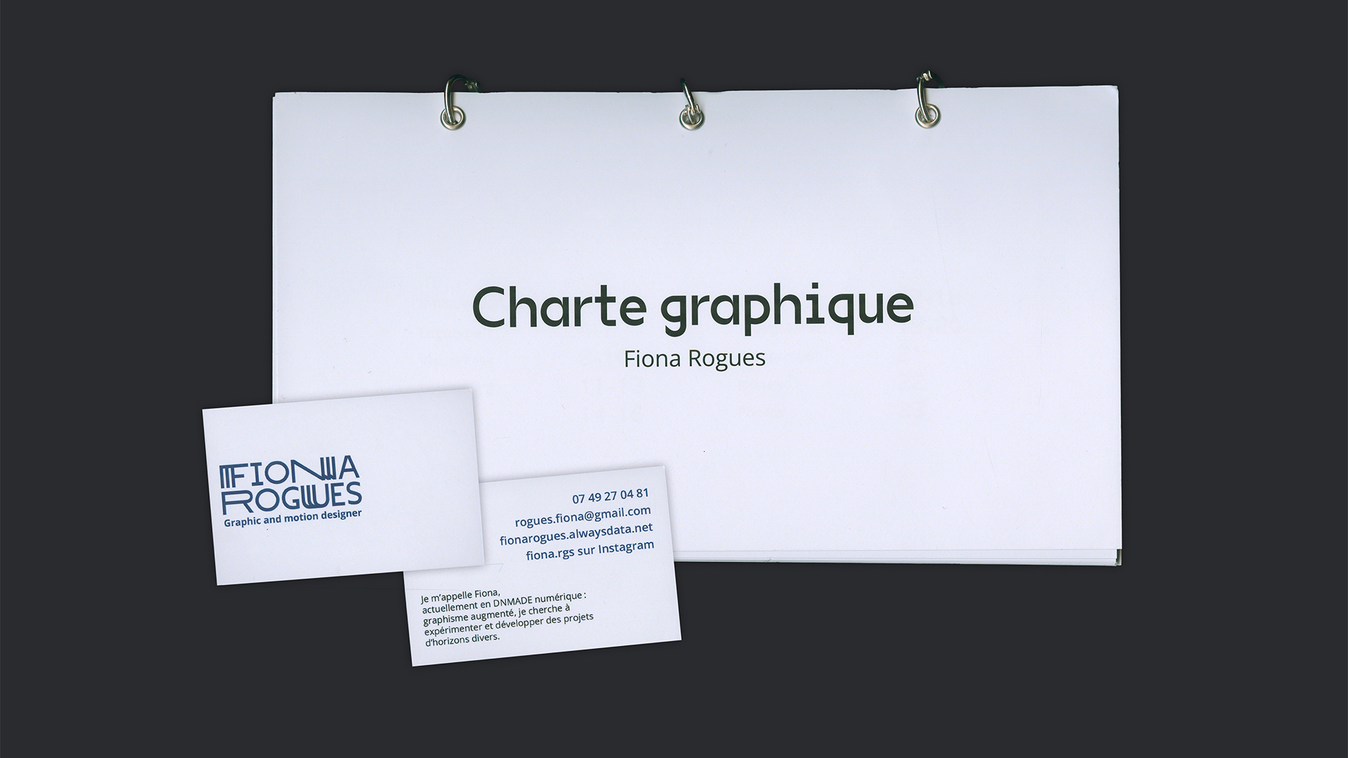 Scans de la charte graphique et des cartes de visites